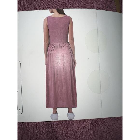 Frye Easy Button Front Dress Women’s L Wistful Mauve With Side Seam Pockets - Picture 7 of 8